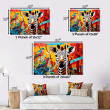 Pop Art Wildlife Zebra - Fashion Canvas Wall Art