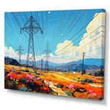 Power Lines Gridscape Serenade I - Architecture Canvas Wall Art