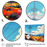 Power Lines Gridscape Serenade I - Multi-Panels