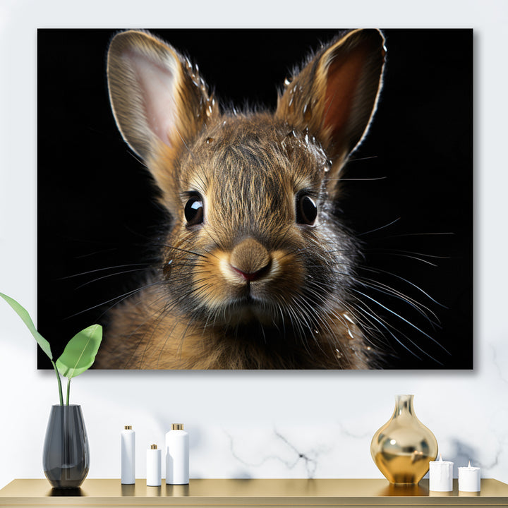 Cute Rabbit Portrait - Brown Rabbit Wall Art