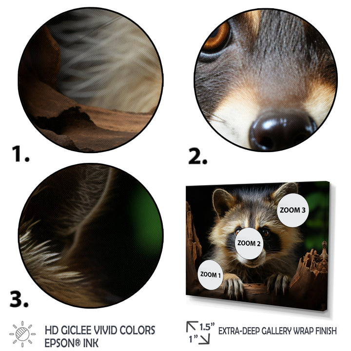 Grey Raccoon Portrait - Raccoon Home Decor Art