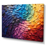 Abstract Rainbow Colorful Arch Collage - Landscapes Canvas Wall Art