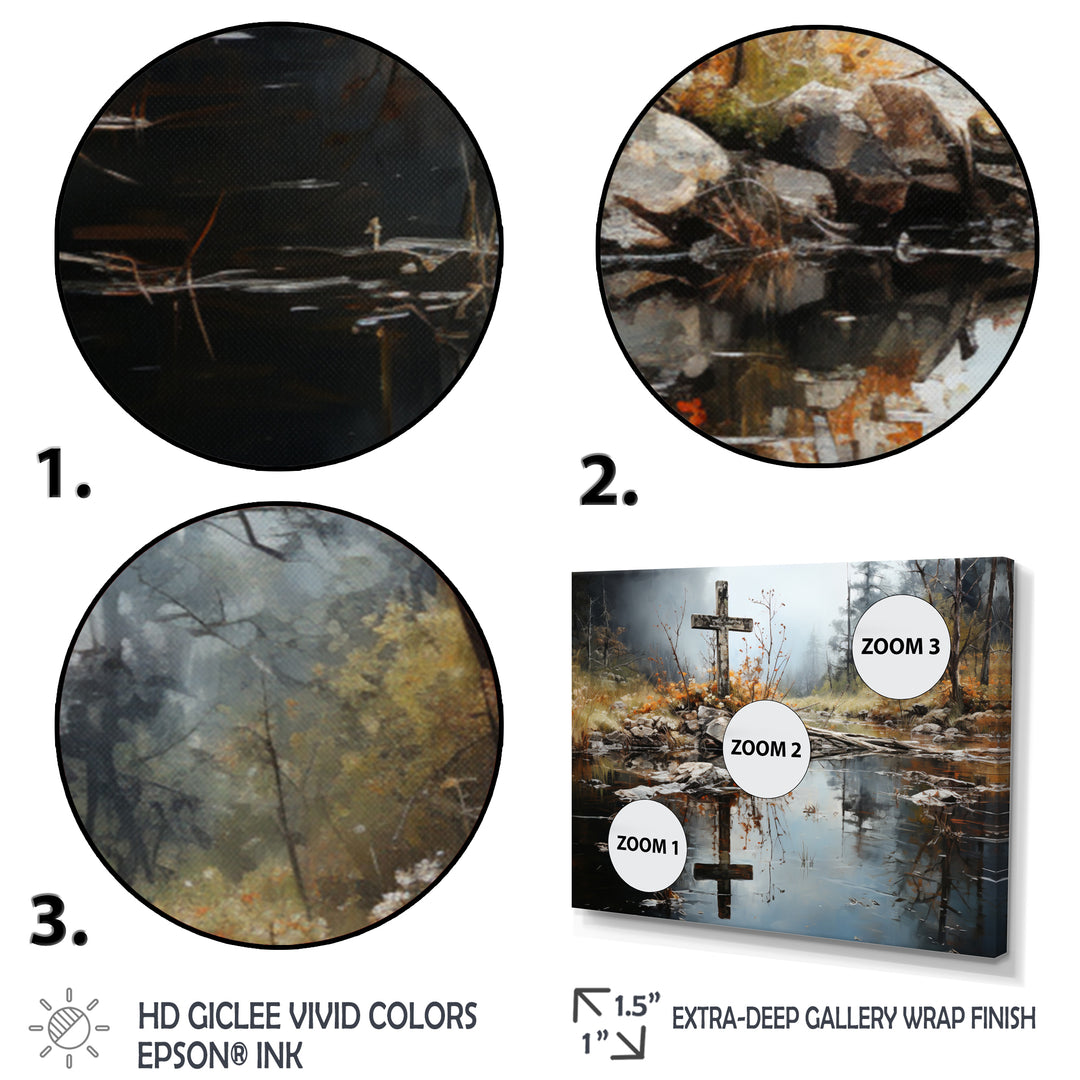 Religious Cross Divine Reflection Landscape II - Multi-Panels