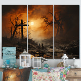 Religious Cross Eternal Redemption - 3-Piece Canvas Wall Art