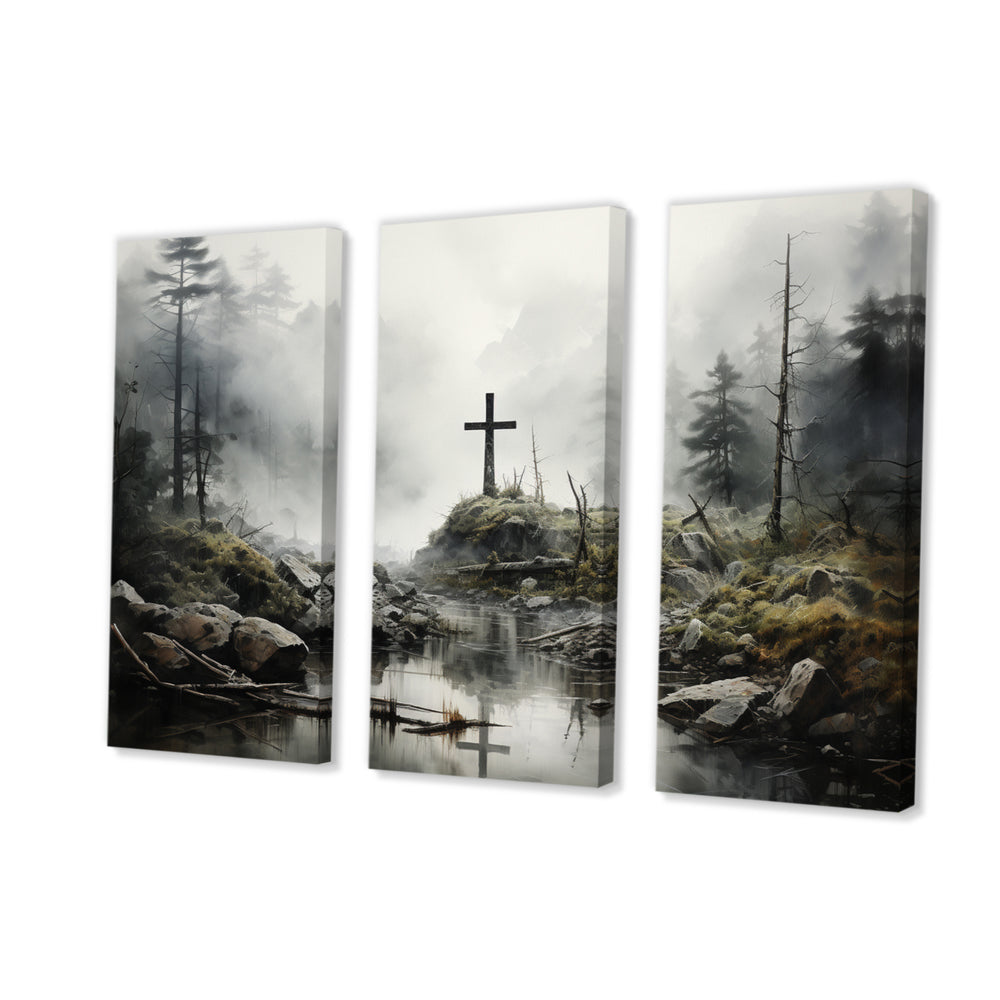 Religious Cross Transcendent Grace Forest - Multi-Panels