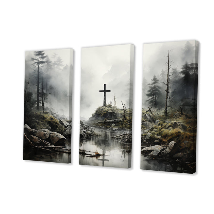 Religious Cross Transcendent Grace Forest - Multi-Panels