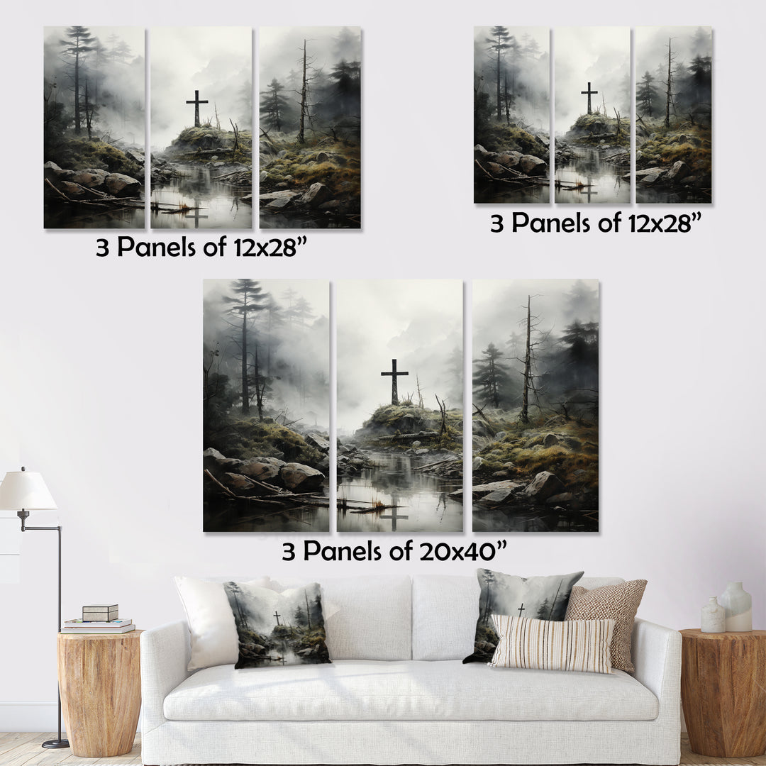 Religious Cross Transcendent Grace Forest - Multi-Panels