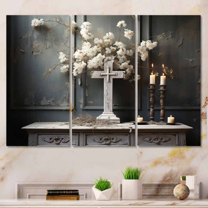 Religious Cross Transcendent Silence - Multi-Panels