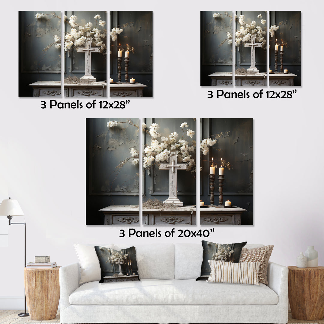 Religious Cross Transcendent Silence - Multi-Panel Canvas Prints