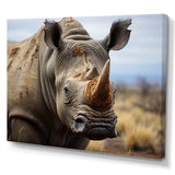 Rhinoceros Monochrome Portrait - Rhinoceros Wall Decor