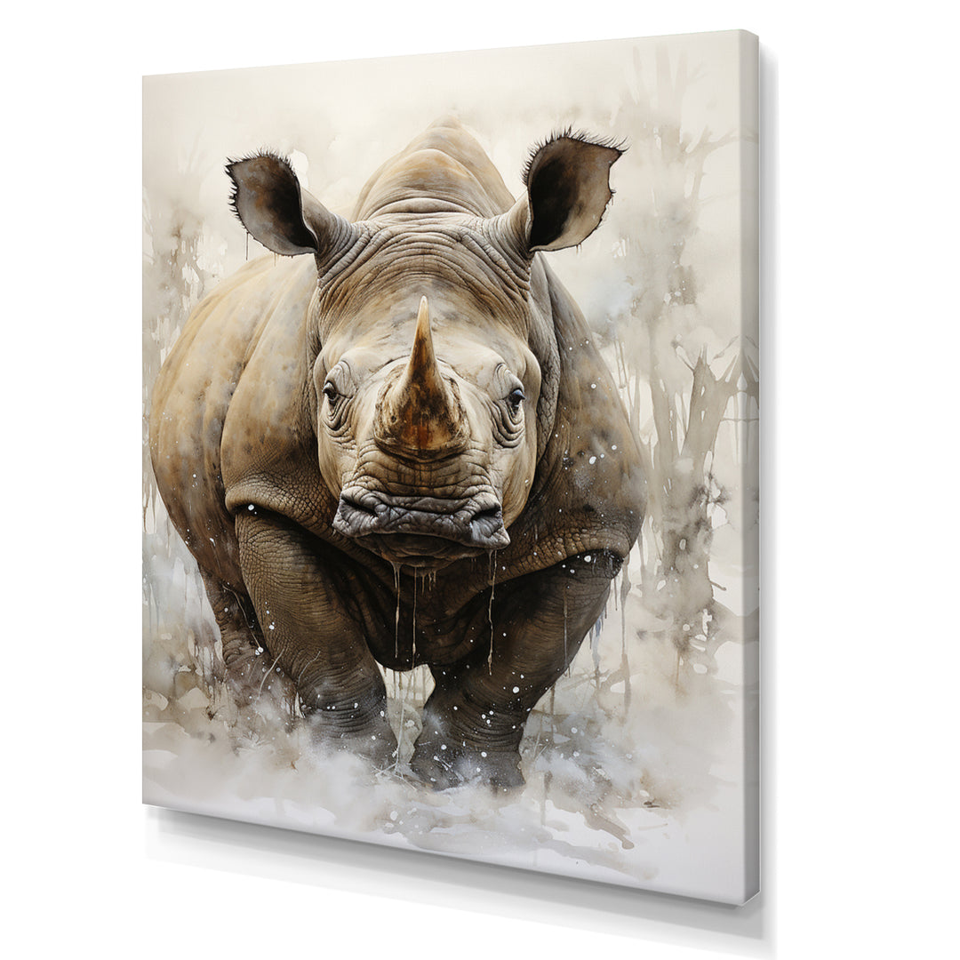 Rhinoceros Majestic Portrait - Gray Rhinoceros Wall Art