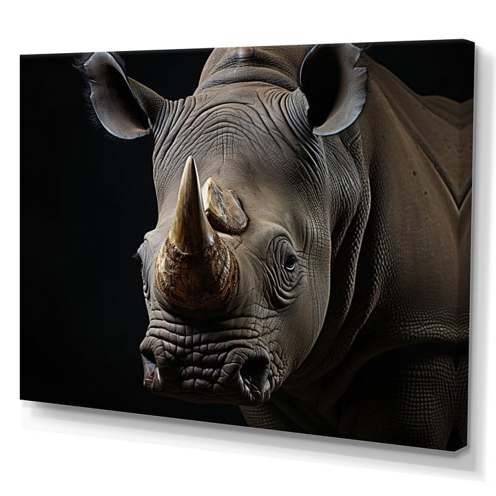 Grey Rhinoceros Portrait - Rhinoceros Home Decor Art