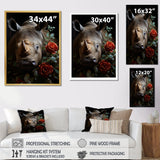 Rhinoceros Vibrant Portrait - Rhinoceros Living Room Wall Art