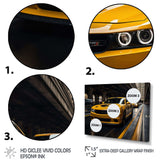 Yellow Car On Highway Symphony - Landscapes Canvas Wall Art