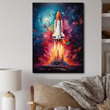 Rocketship Resonance - Rocketship Canvas Wall Art