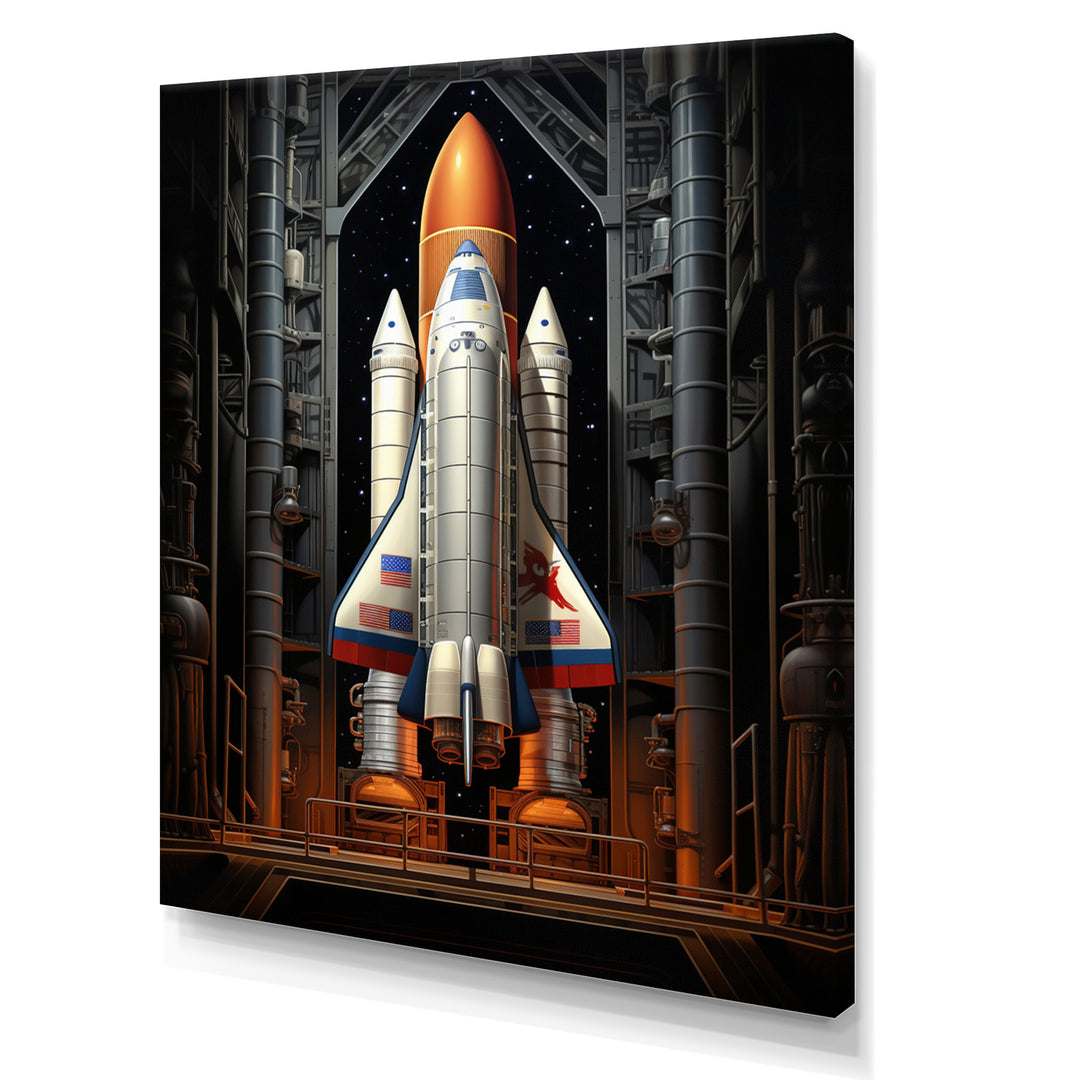 Rocketship Reverence I - Rocketship Canvas Wall Art