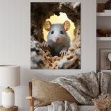 Cute White Rodent - Rodent Bedroom Wall Art