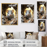 Cute White Rodent - Rodent Bedroom Wall Art