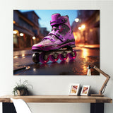 Roller blading roller skating Urban Glide - Skateboard Canvas Wall Art