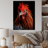 Brown Rooster Closeup Portrait - Rooster Home Decor Art
