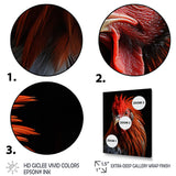 Brown Rooster Closeup Portrait - Rooster Home Decor Art