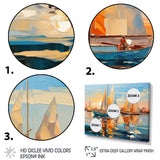 Sailboat Abstract Flotilla I - Boat Sailing Canvas Wall Art