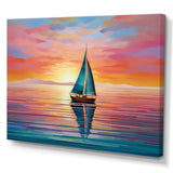 Sailboat Abstract Horizon I - Boat Sailing Canvas Wall Art