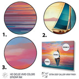 Sailboat Abstract Horizon I - Boat Sailing Canvas Wall Art