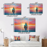 Sailboat Abstract Horizon I - Boat Sailing Canvas Wall Art