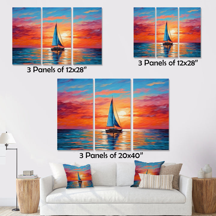 Sailboat Abstract Horizon II - Multi-Panels