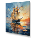 Sailboat Abstract Maritime Symphony I - Boat Sailing Canvas Wall Art