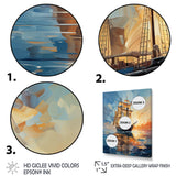 Sailboat Abstract Maritime Symphony I - Boat Sailing Canvas Wall Art