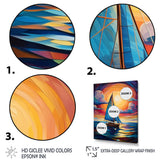 Sailboat Abstract Tides - Boat Sailing Canvas Wall Art