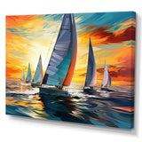 Sailboat Bold Regatta - Boat Sailing Canvas Wall Art