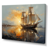Sailboat Celestial Voyages I - Boat Sailing Canvas Wall Art