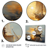 Sailboat Celestial Voyages I - Boat Sailing Canvas Wall Art