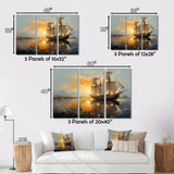 Sailboat Celestial Voyages I - Boat Sailing Canvas Wall Art
