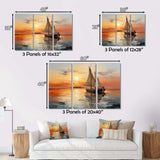 Sailboat Celestial Voyages II - Transportation Canvas Wall Art