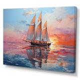 Sailboat Chromatic Sails - Boat Sailing Canvas Wall Art