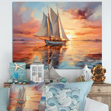 Sailboat Coastal Dreams I - Boat Sailing Canvas Wall Art