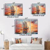 Sailboat Coastal Dreams I - Boat Sailing Canvas Wall Art