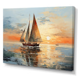 Minimalism Sailboat Rhythms I - Boat Sailing Canvas Wall Art