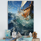 Sailboat Dynamic Contrasts - Boat Sailing Canvas Wall Art