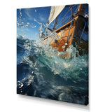 Sailboat Dynamic Contrasts - Boat Sailing Canvas Wall Art