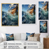 Sailboat Dynamic Contrasts - Boat Sailing Canvas Wall Art