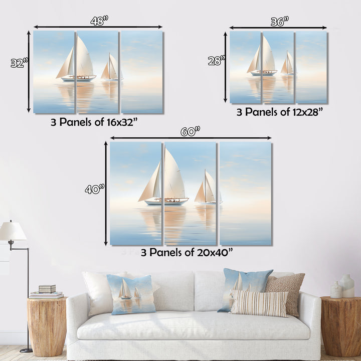 Sailboat Harmonious Tides I - Boat Sailing Canvas Wall Art