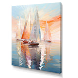 Minimalism Sailboat Rhythms IX - Transportation Canvas Wall Art