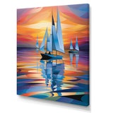 Sailboat Harmony At Sea - Boat Sailing Canvas Wall Art