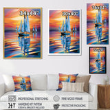 Sailboat Harmony At Sea - Boat Sailing Canvas Wall Art