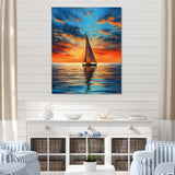 Sailboat Luminous Horizons I - Boat Sailing Canvas Wall Art